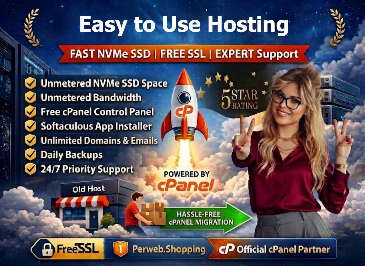 Easy to Use Hosting – 🚀 Unlimited SSD + Free SSL + Email Setup | Only $14.99/Yr