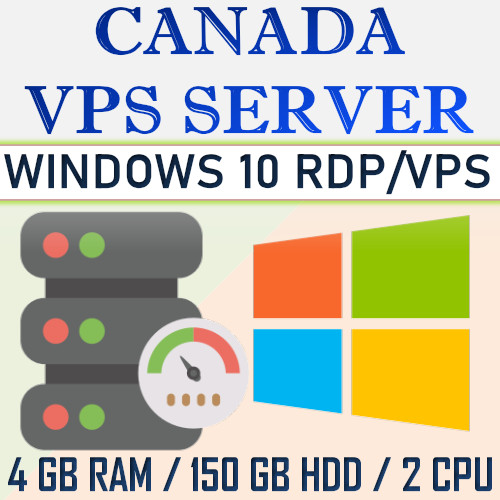 UK VPS – WINDOWS 10 RDP SERVER / VPS SERVER 4 GB RAM + 150 GB HDD