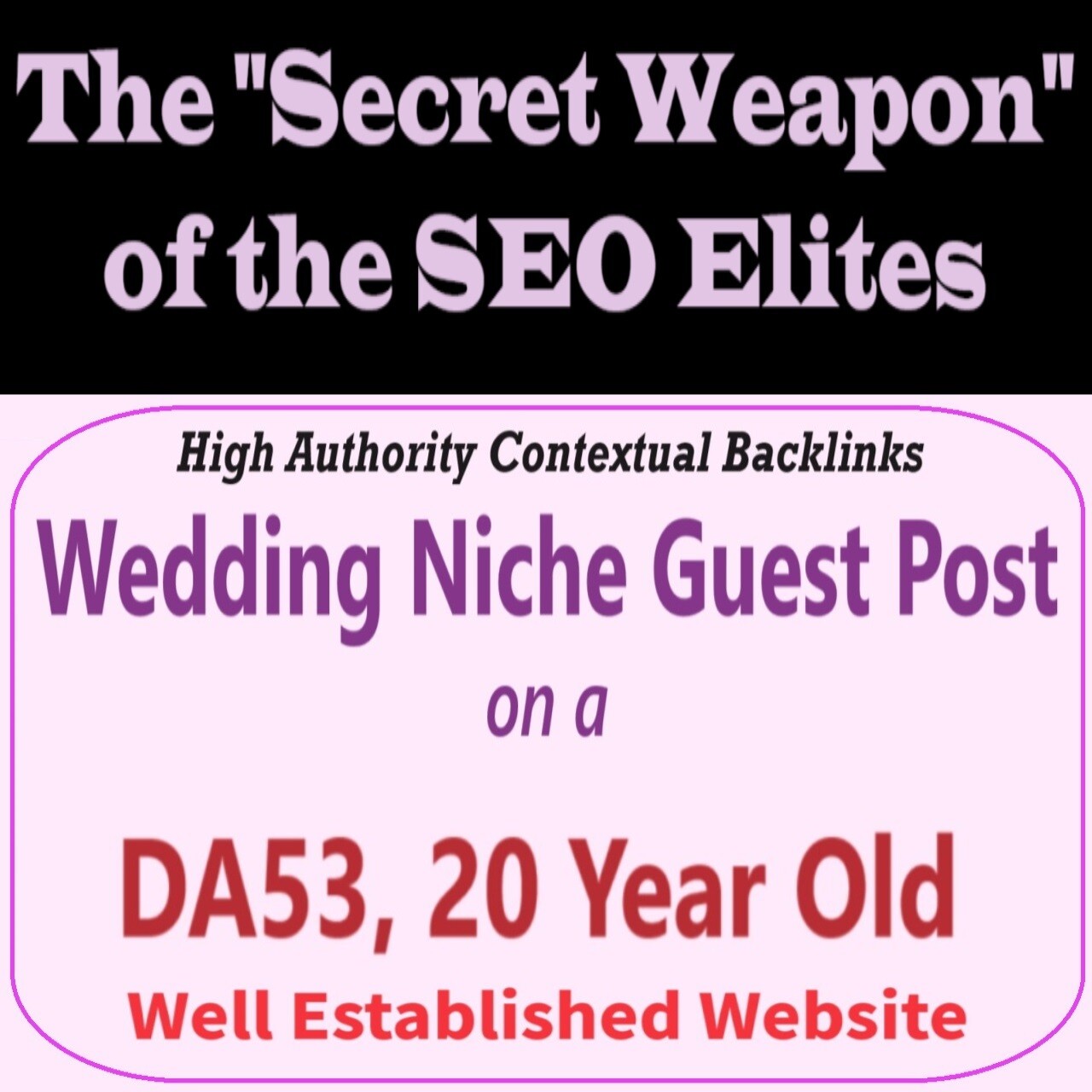 Premium SEO Guest Post on my DA50+ Wedding Blog with Dofollow backlink