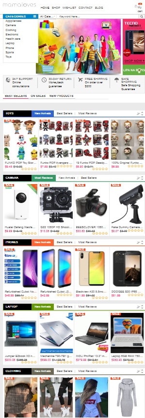 Ready made Drop shipping website Free hosting & set up , Generic items