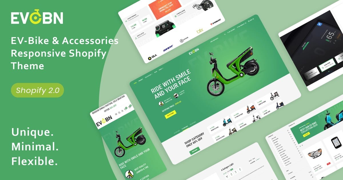 electric bike scooter business website shopify store ready made