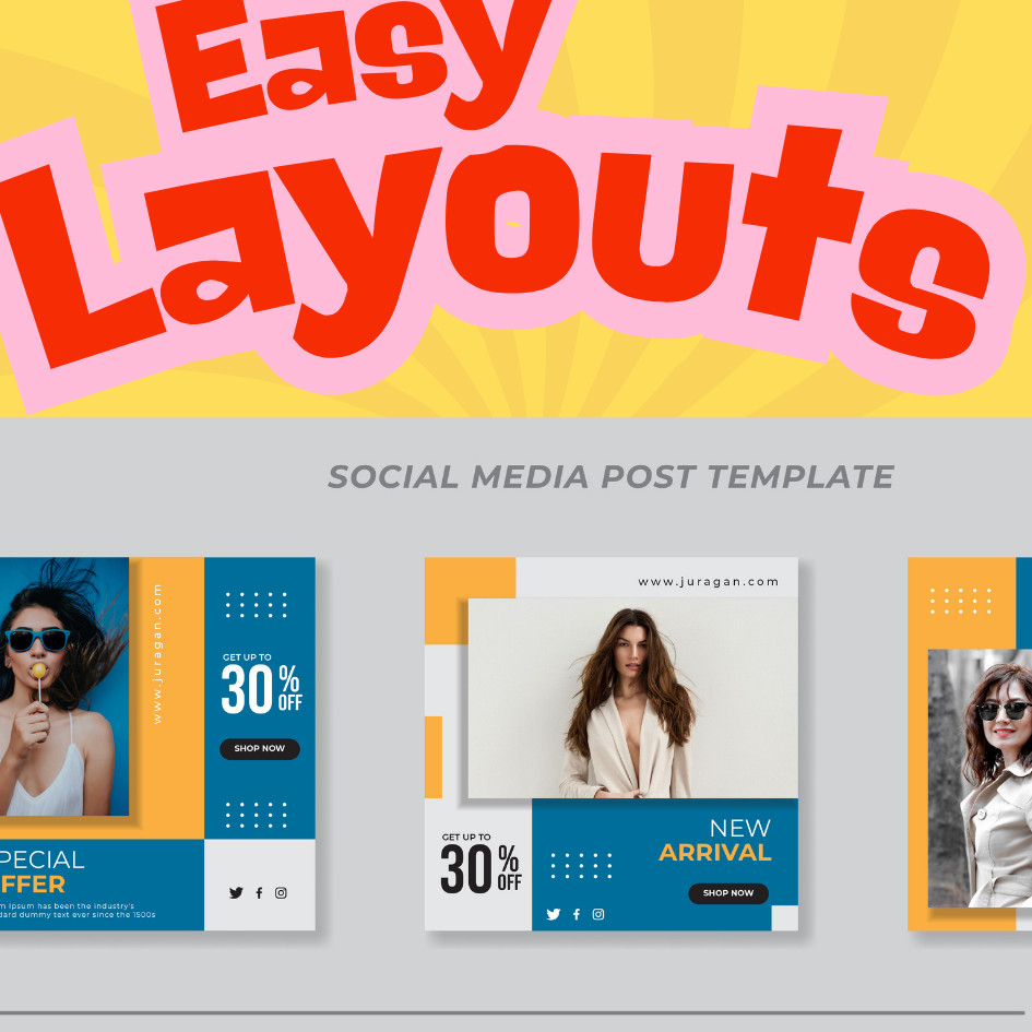 Social Media Instagram Templates & Tools Over 750 Items Fully Editable Easy Use