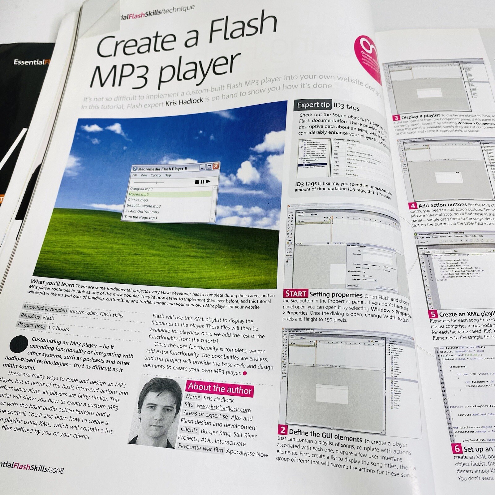 Essential FLASH skills Create Websites Movies Animation MP3 Graphics W/cd PC Tec