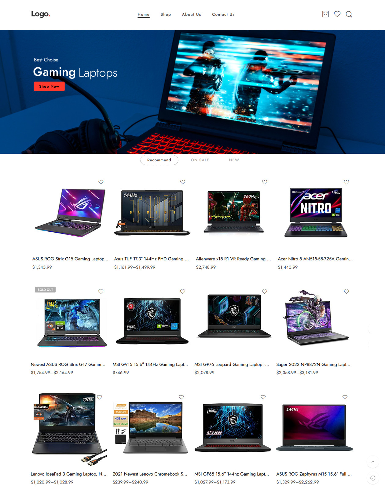 Gaming Computer Laptop Website with Amazon Affiliate / Dropship