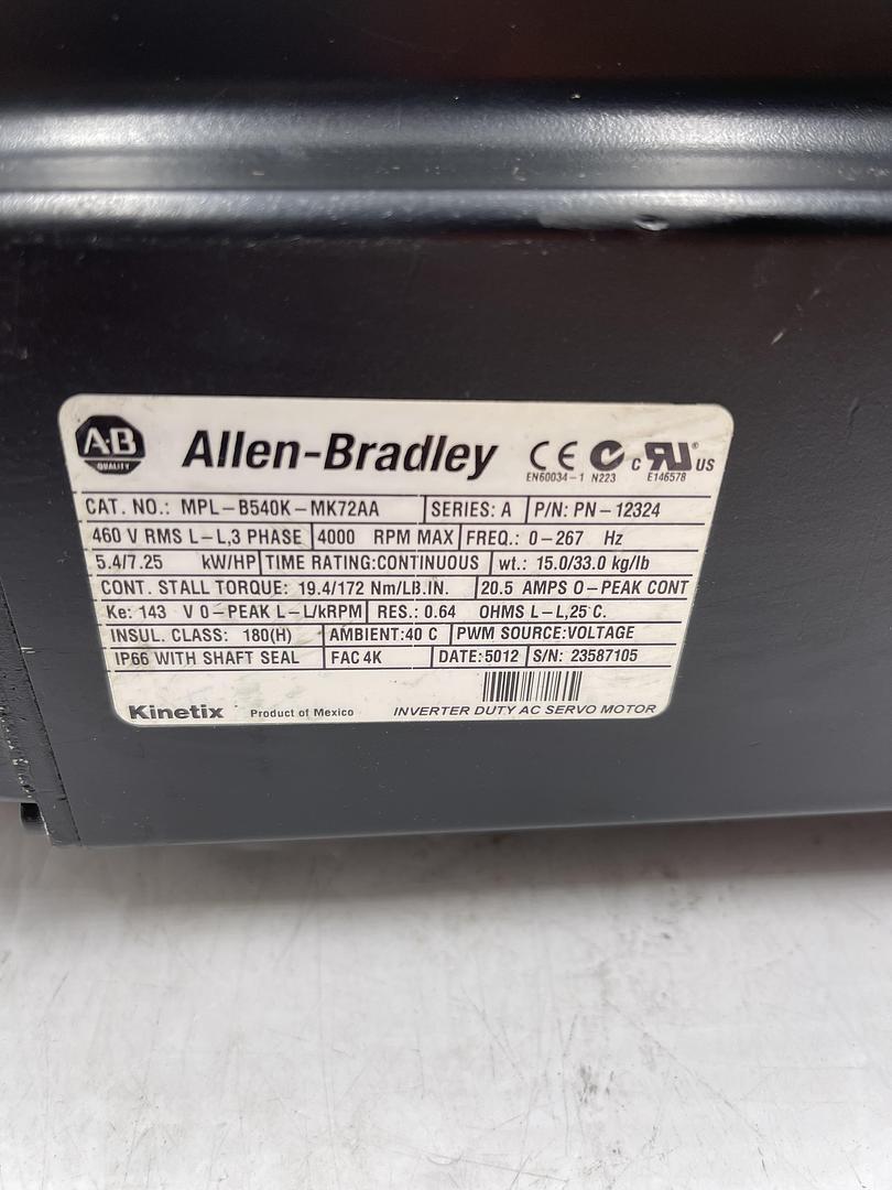 Allen-Bradley MPL-B540K-72AA Ser A