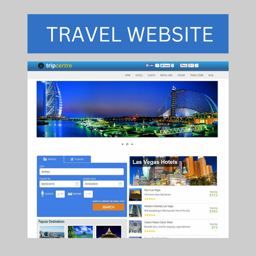 🥇 Best Automated Flights / Hotel Travel Website For Sale Make $1 – $4/Click
