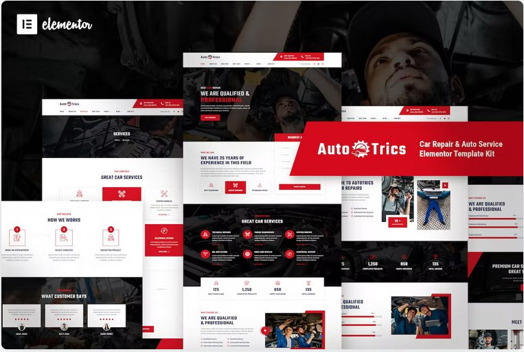 Car service repair wordpress KIT AutoTrics – Car Repair & Auto Service Element