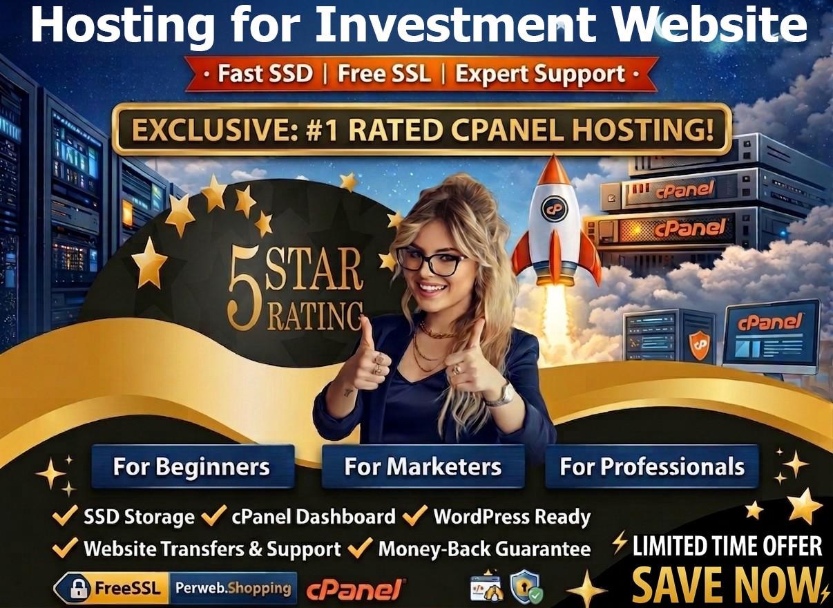 Hosting for Investment Website – 💼 Ultra-Fast SSD, Free SSL, Emails | $14.99/Yr