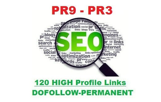 120 High Quality Backlinks PR9-PR5 , Dofollow, Permanent.PANDA SAFE,SPECIAL SEO!