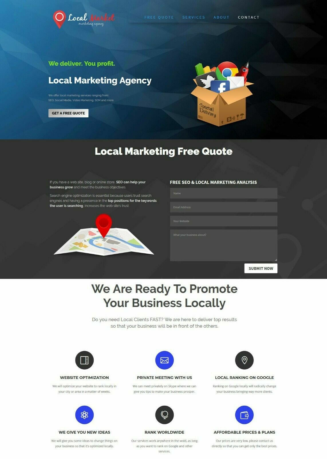 Local Marketing Services Provider Website – Business In a Box