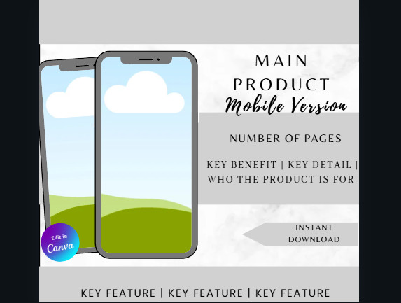 Digital Mock Up Templates 155 pg Edit in Canva For Digital Products w MRR Rights