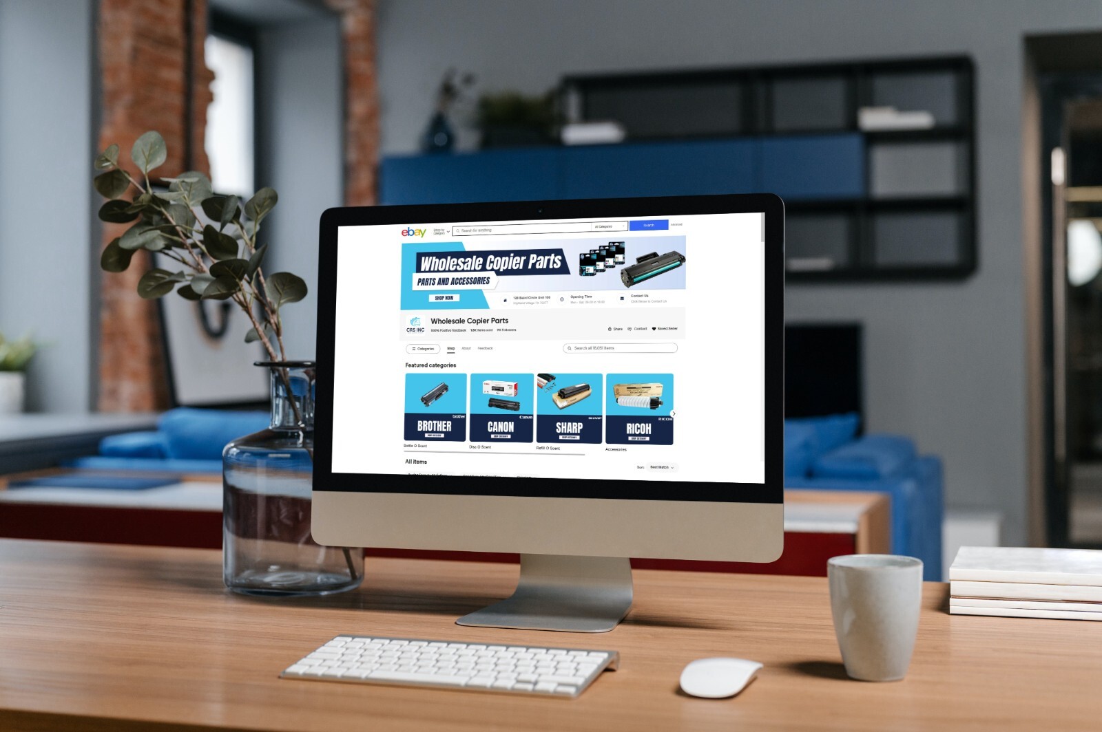 ebay listing template logo design and 60 sec video Home & Garden | TansStudio