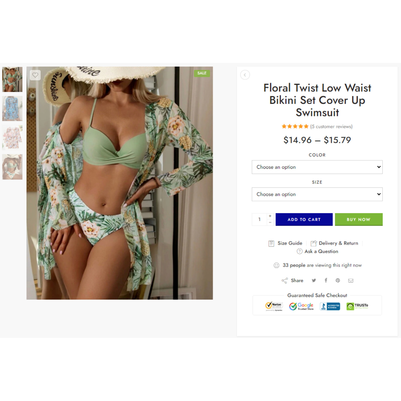 Dropshipping Website Business Affiliate Free Hosting+ Products, Bikini Swimsuits