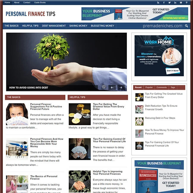 Personal Finance Tips Affiliate Website – Make Money Online