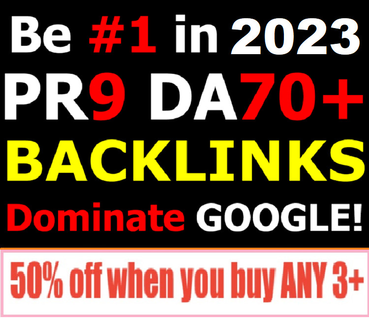 100 High DA (70+) Dofollow backlinks, 100% Search Engine Friendly Links