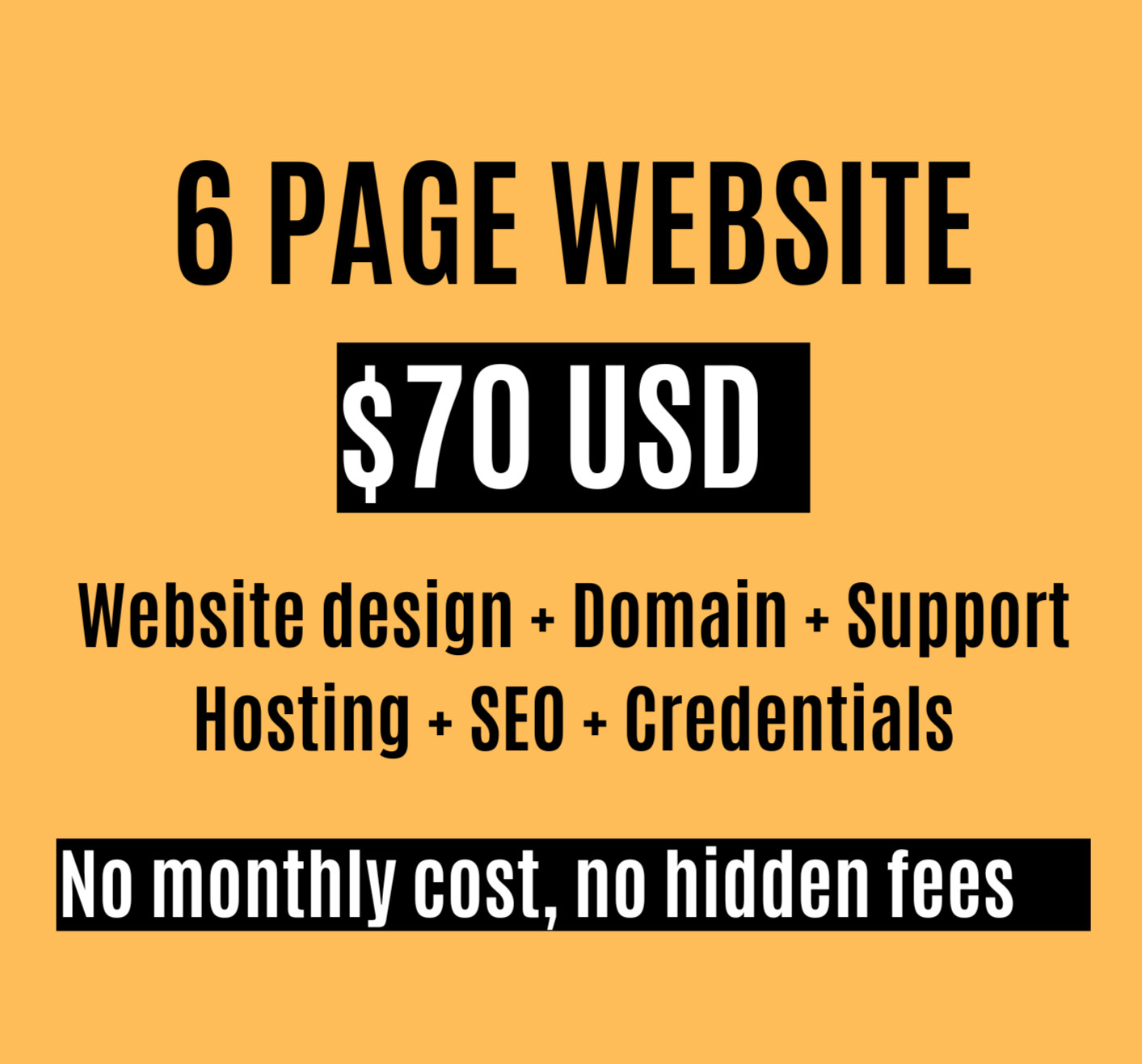 6 Pages Website Web Design Personal or Business