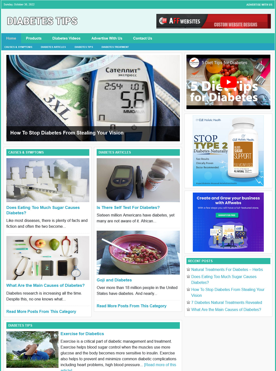 DIABETES TIPS Website Business For Sale – Work From Home Internet Business