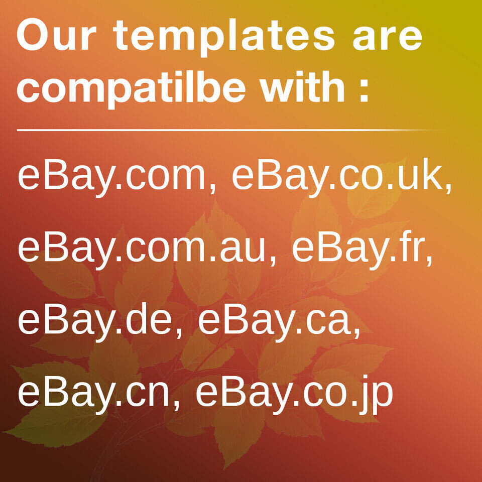 eBay Listing Template HTML Professional Mobile Responsive Design 2019 Universal