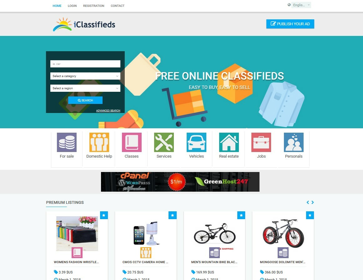 Classifieds Website, Free Install + Hosting
