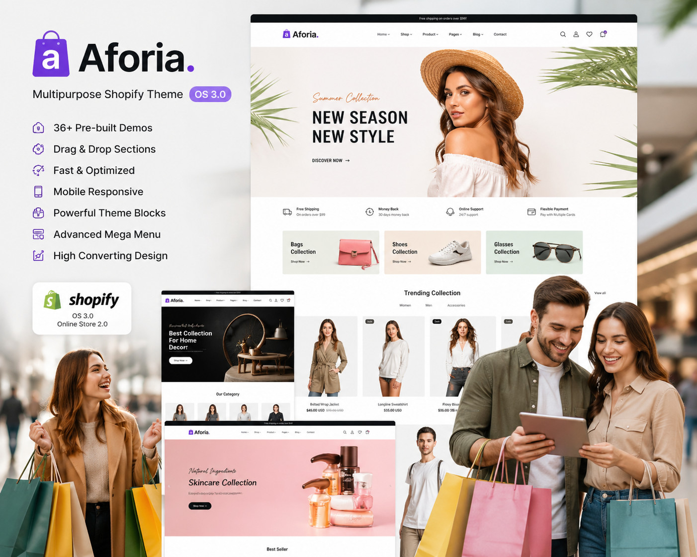 Aforia – Multipurpose Shopify Theme OS 3.0 | Responsive eCommerce Template