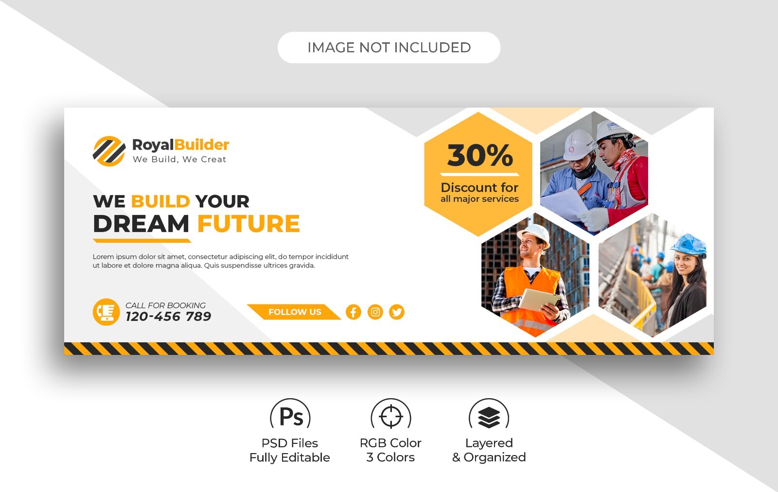 Facebook Social Media Post Templates Kit 70 eps, jpg Banners, Covers