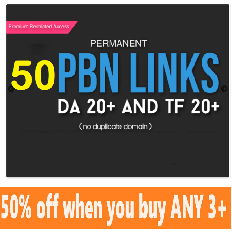 Homepage 50+ PBN Links – DA 20+ and TF 20+ Fast Ranking PBN Backlinks