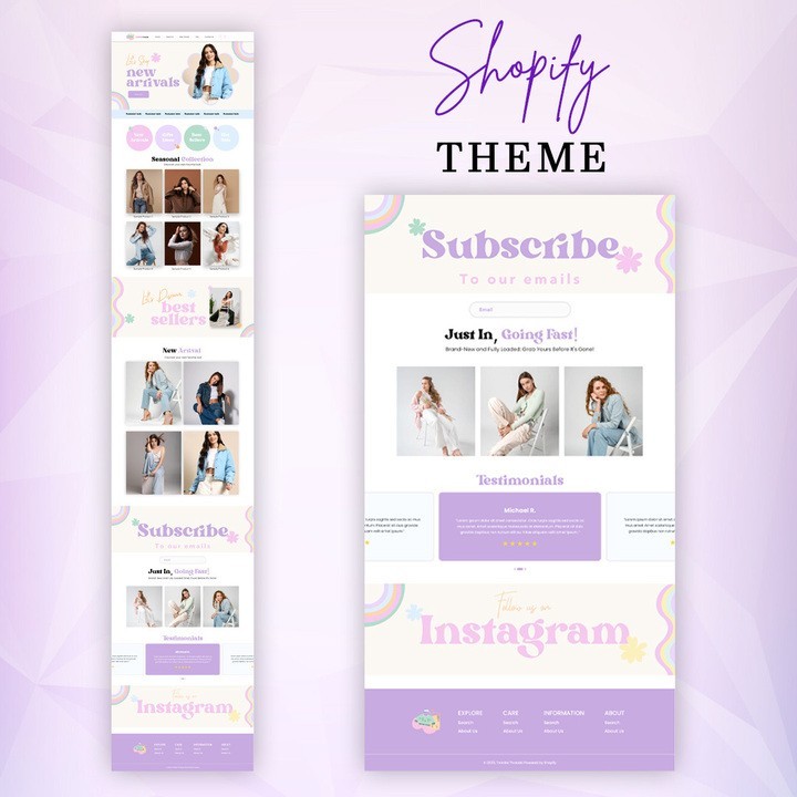 Clothing Pink Shopify Website Template | Women’s Fashion Website Design