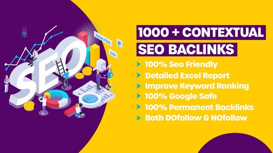 1000 High Quality Contextual SEO Backlinks
