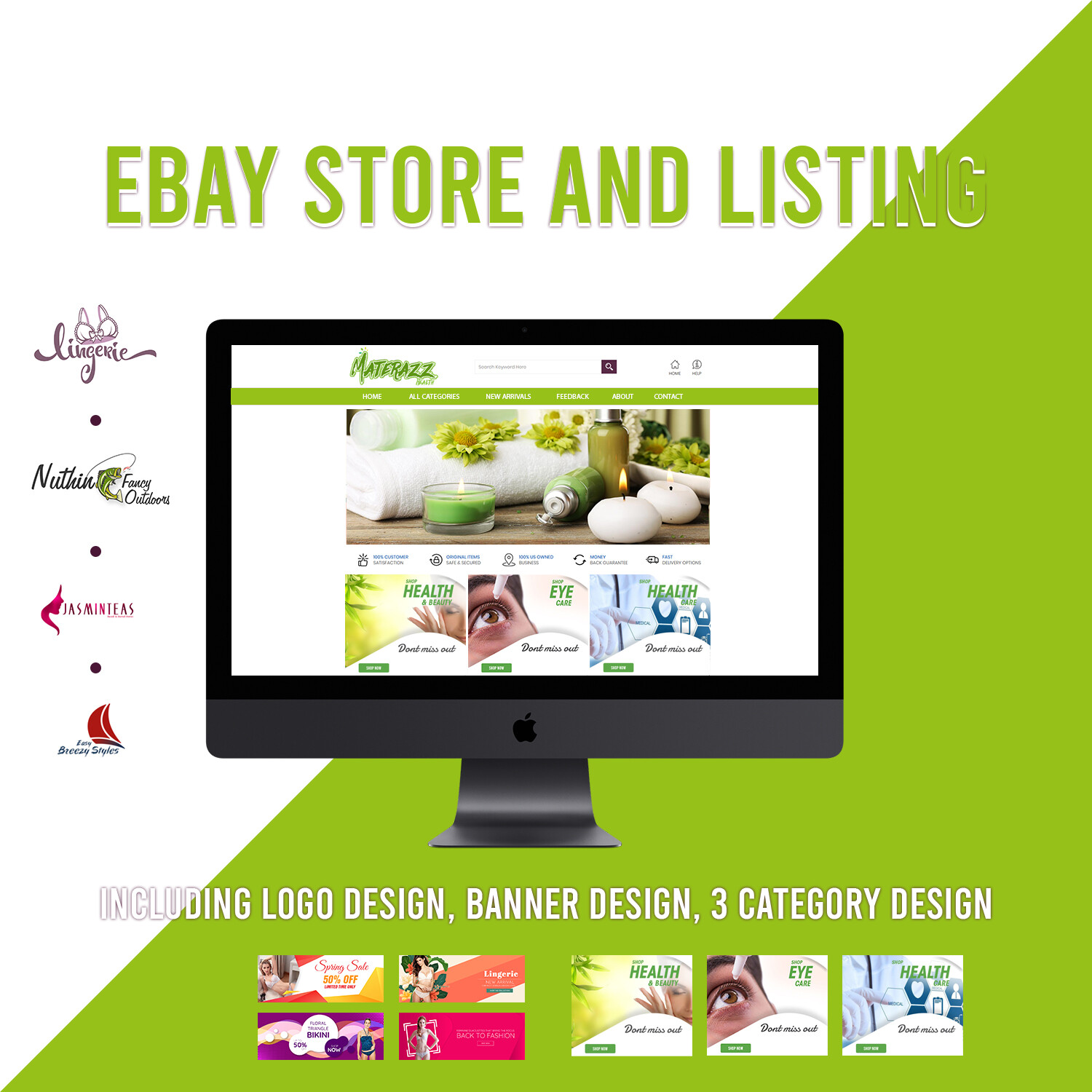 Ebay Listing Template Store Responsive Auction Compliant 2021 Design Html & LOGO
