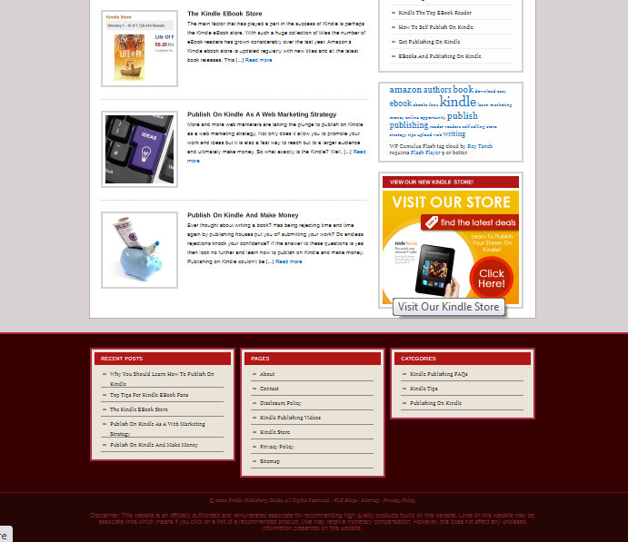 Kindle Publishing Guide Affiliate Website – Free Hosting / Setup