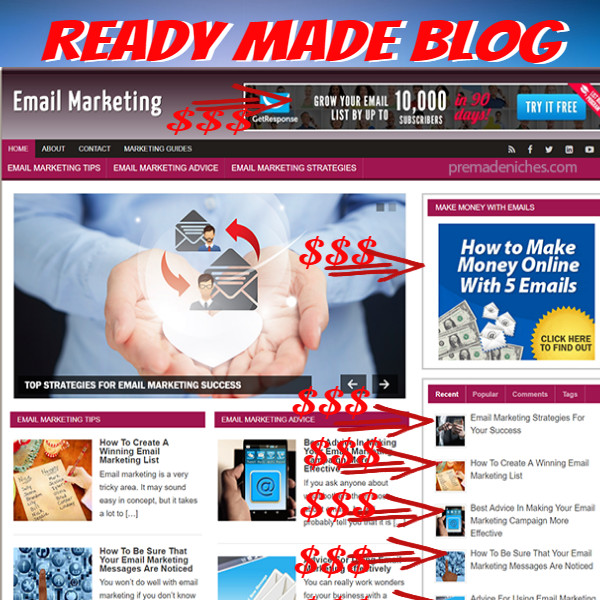 Internet Marketing Ready Made Niche Website/Blog EZ Turnkey Run & Customize