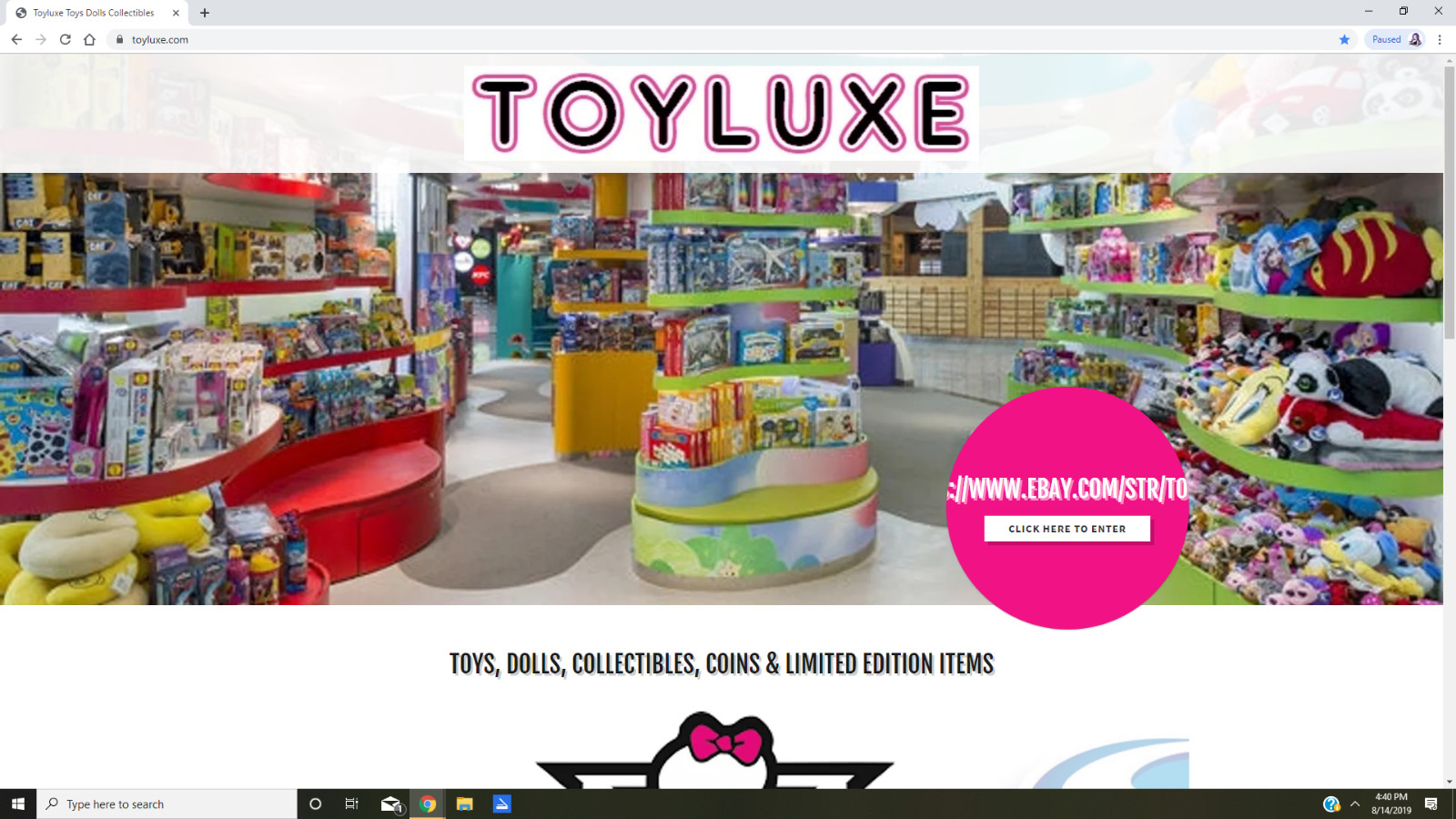 TOYLUXE Toy Doll Collectible Store FOR SALE Trademark Name Website All Inventory