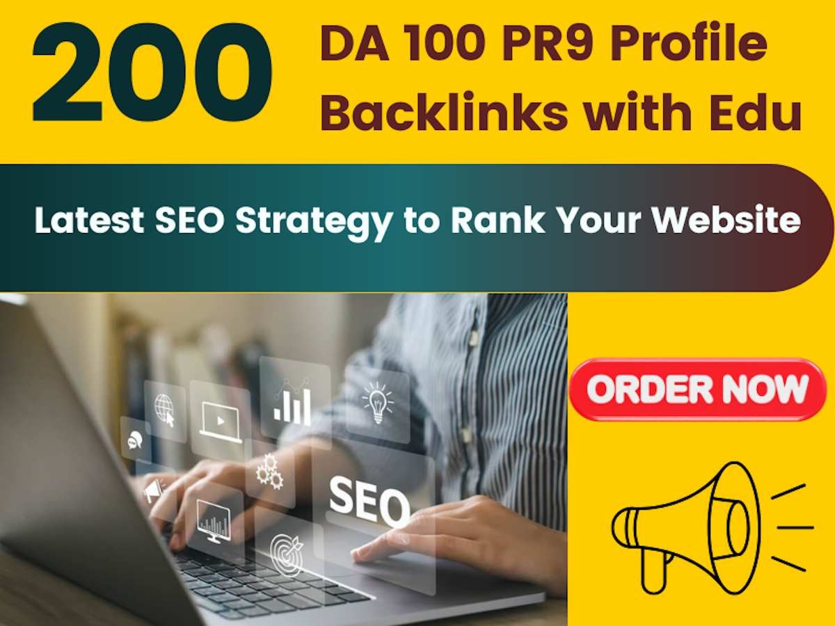 200 Powerful Unique Domain High DA 80-100 and PR9 SEO Profile backlinks