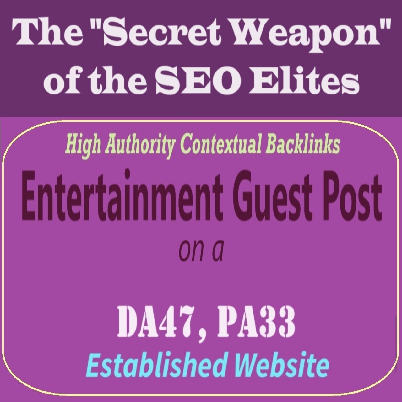 Premium SEO Guest Post on my DA40+ Entertainment Blog with Dofollow backlink