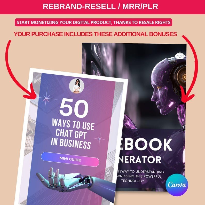 Ultimate AI Course/ Prompt Generator(canva Template) PLR Rights