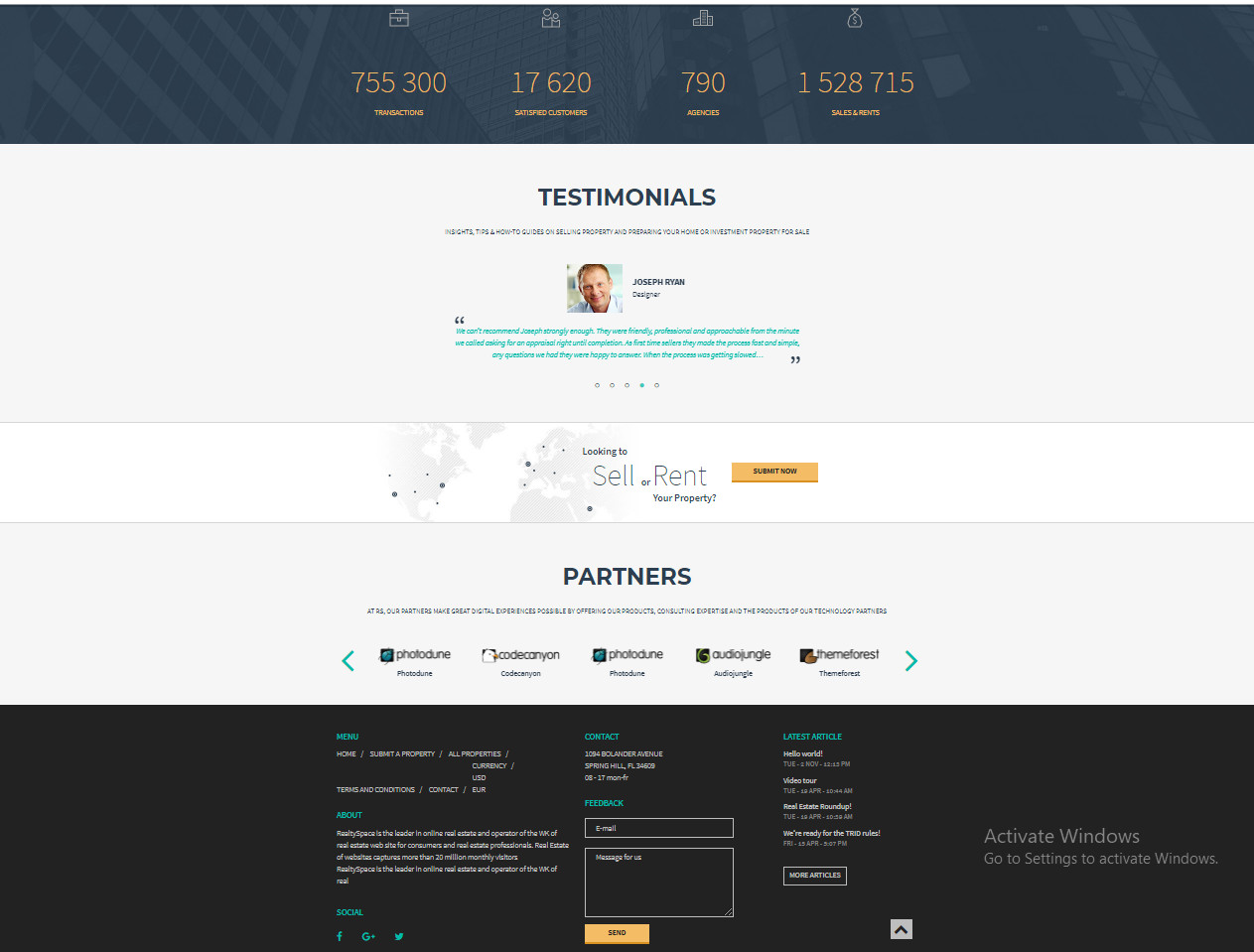 New Modern Real Estate / Property Website / Free Hosting / Setup