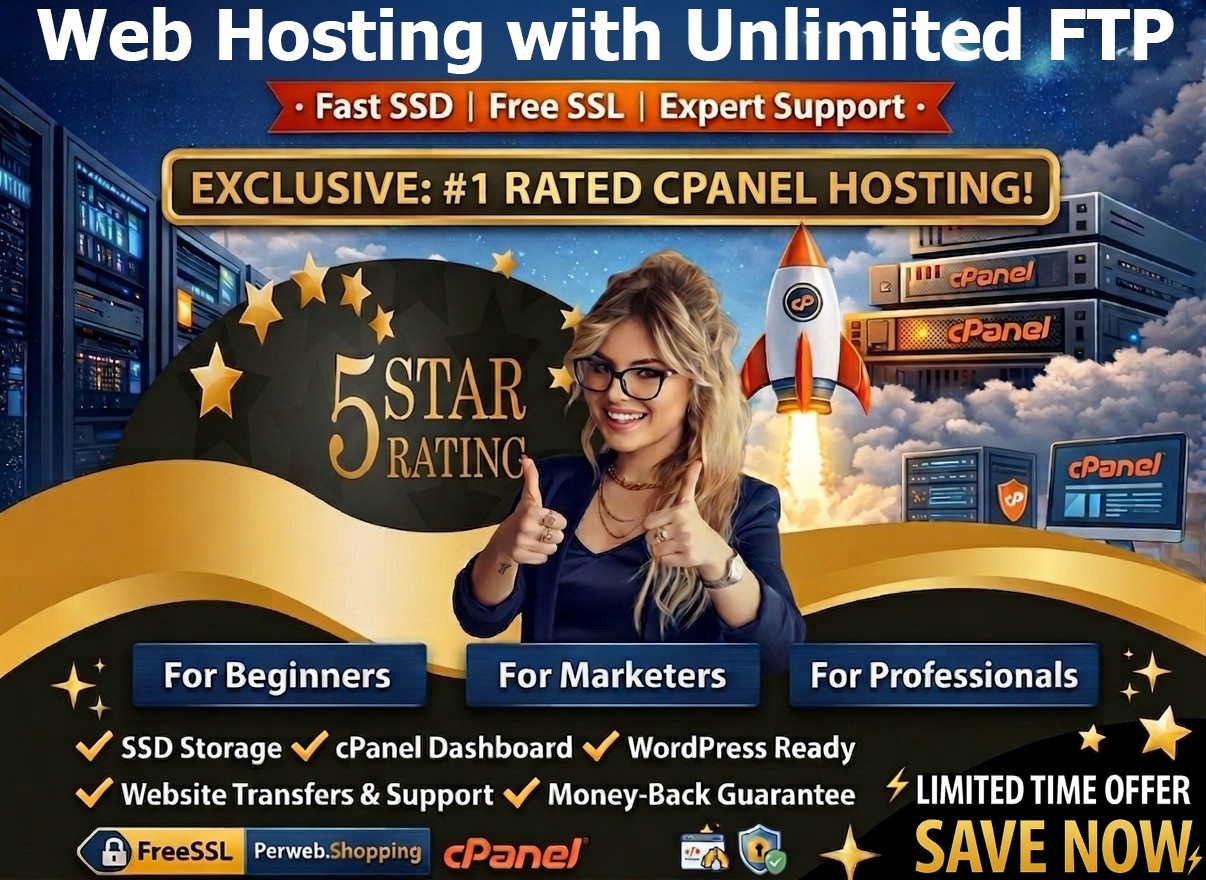 Web Hosting with Unlimited FTP – 🚀 Fast SSD + Unlimited Access | Only $14.99/Yr