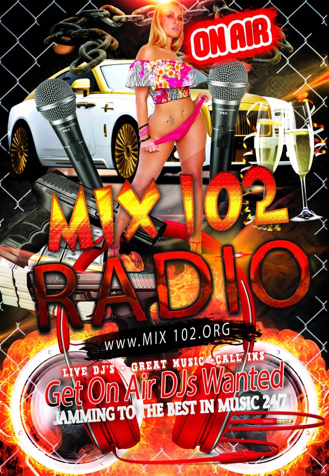 MIX 102 Internet radio station web hosting streaming shoutcast broadcasting RTX