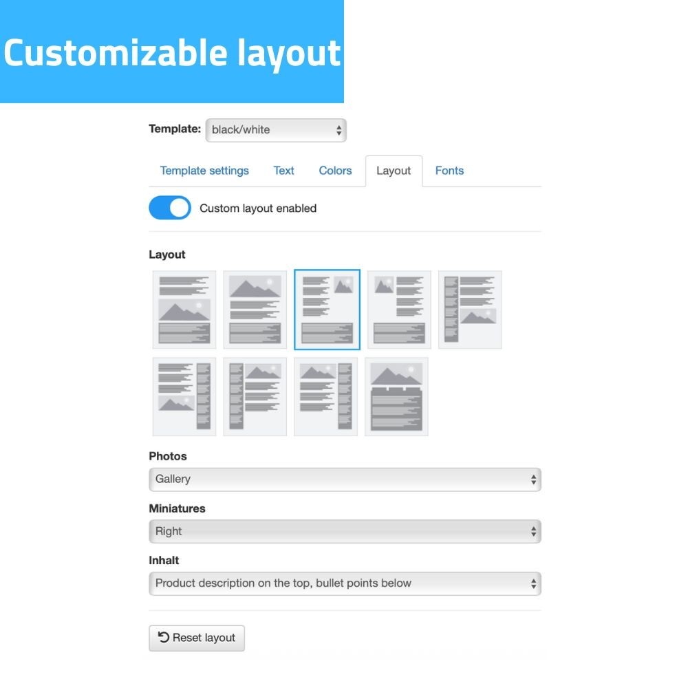 eBay template RESPONSIVE professional – brown