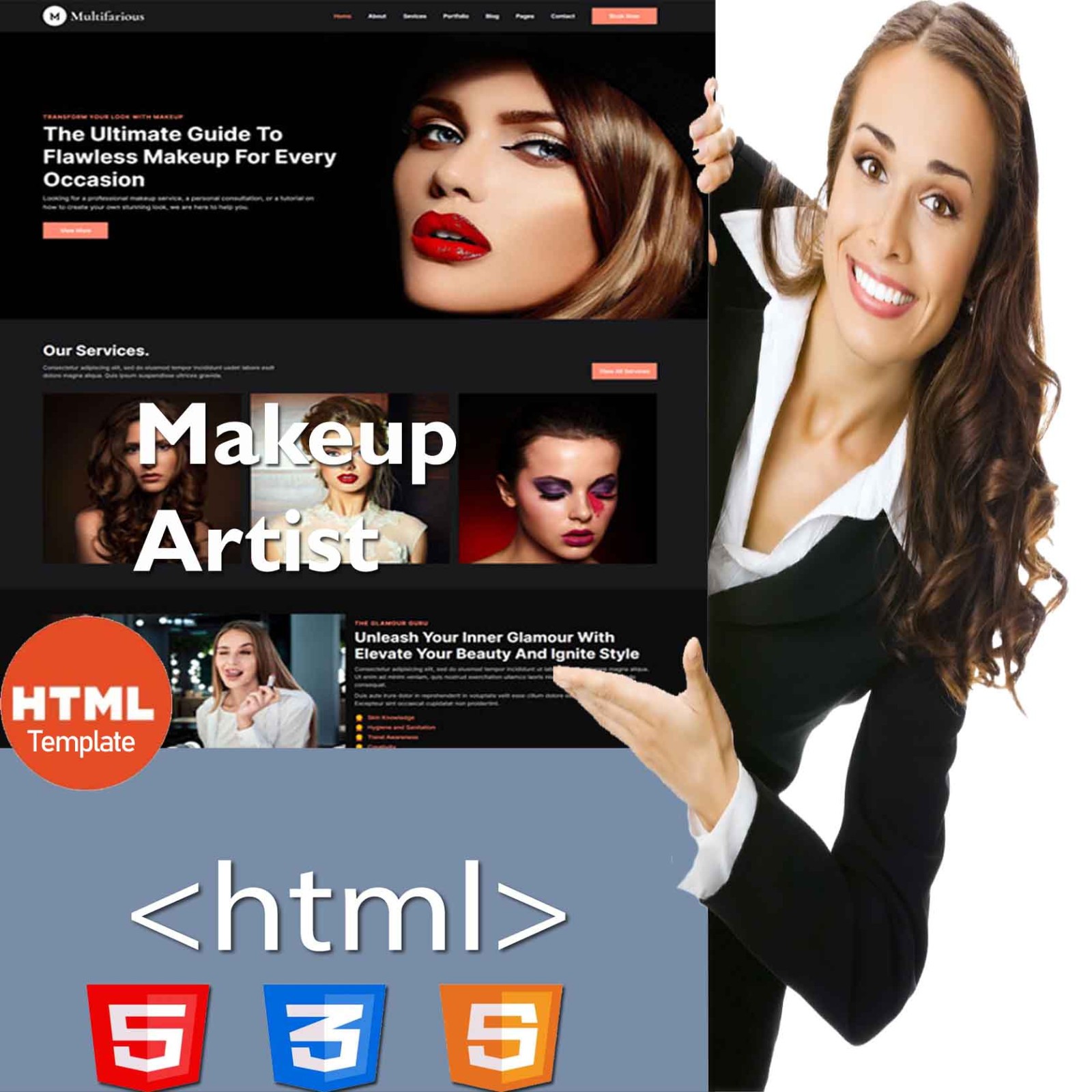 Makeup Artist | Full HTML Website Template – Bootstrap Responsive website