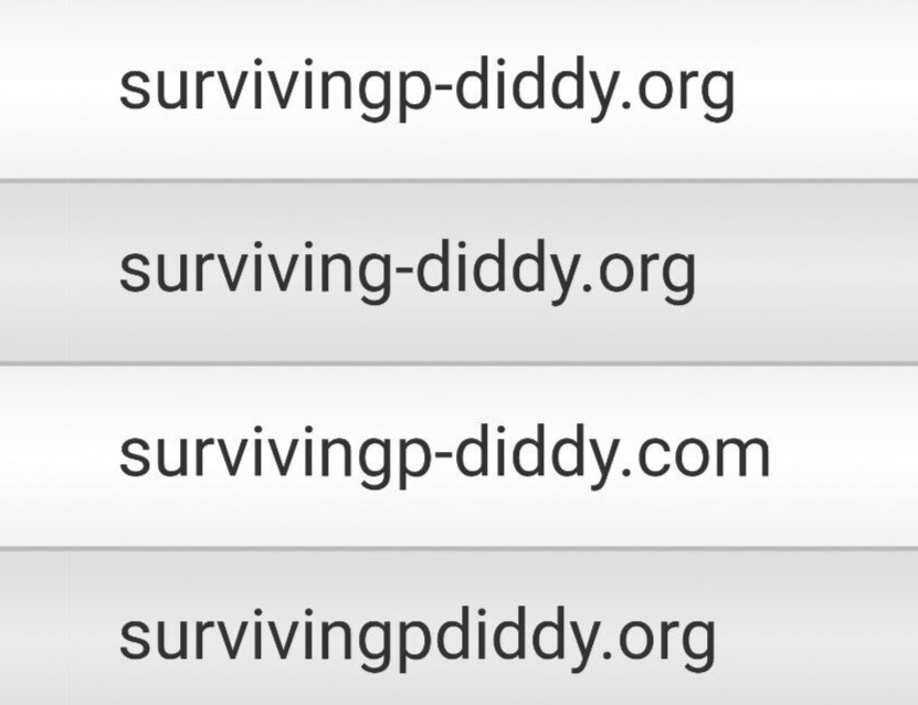 Sean “P-Diddy” Combs Domains for Sale!! Only 4 available!!