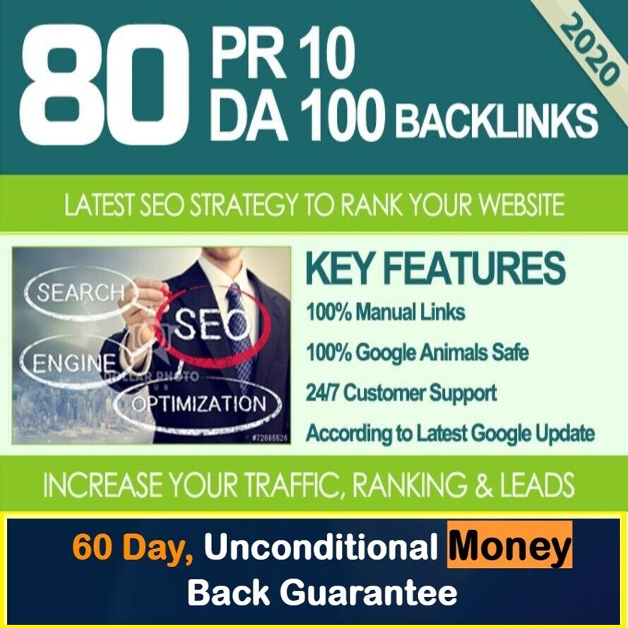 80 Unique DA90+ PR9 Backlinks + EDU Authority Backlinks