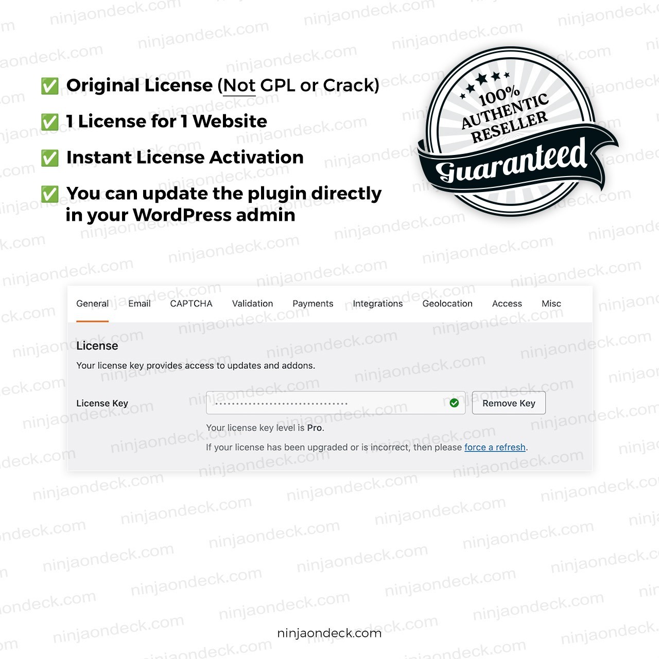 🥷 WPForms Pro Official License ‒ 1-Year / 2-Year ‒ Form Builder